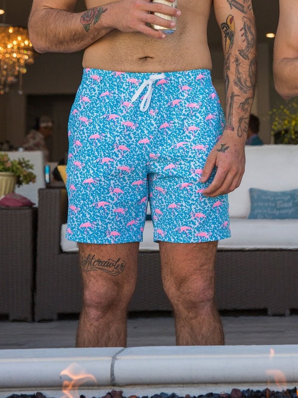NWT Chubbies The Domingos Are For Flamingos Classic Swim Shorts